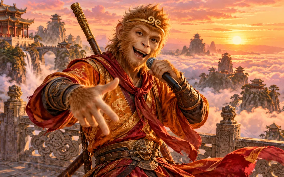 Clouds, a golden staff and an original flow.